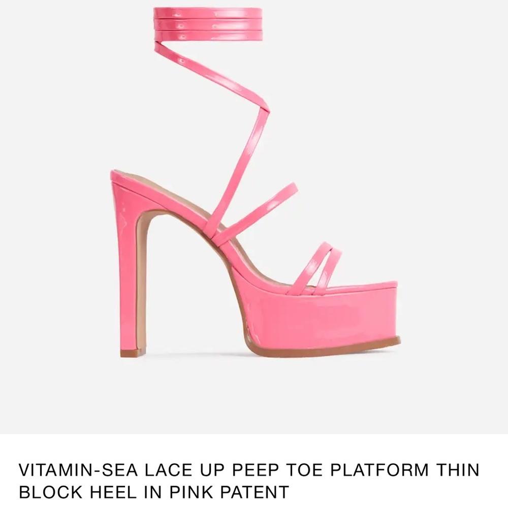 Pink platform heel
